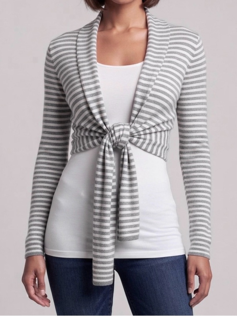 Jersey by Jacob Striped Shrug/Cardigan Size XS